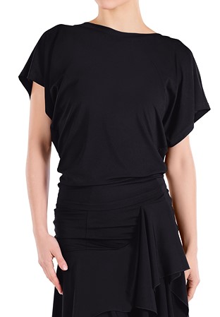 Maly Womens Shirt With Waterfall MF181105-Black