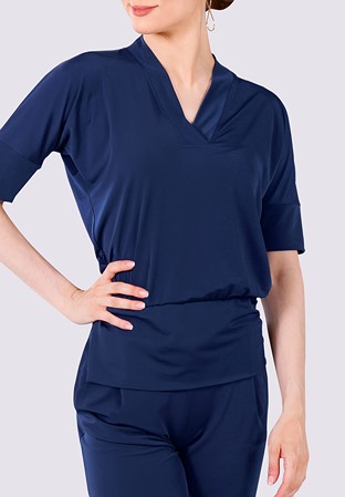 Maly Women’ Carina V-neck Dance Top JL231102-Blue