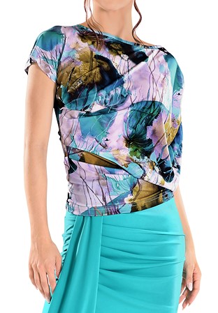 Maly Women’s Draped Sara Dance Top MF231103-Puglia