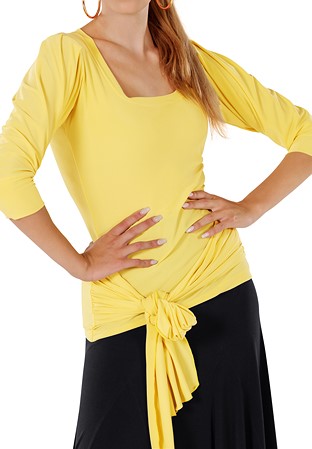 Maly Zia Ruched Wrap Shirt MF221102-Lime
