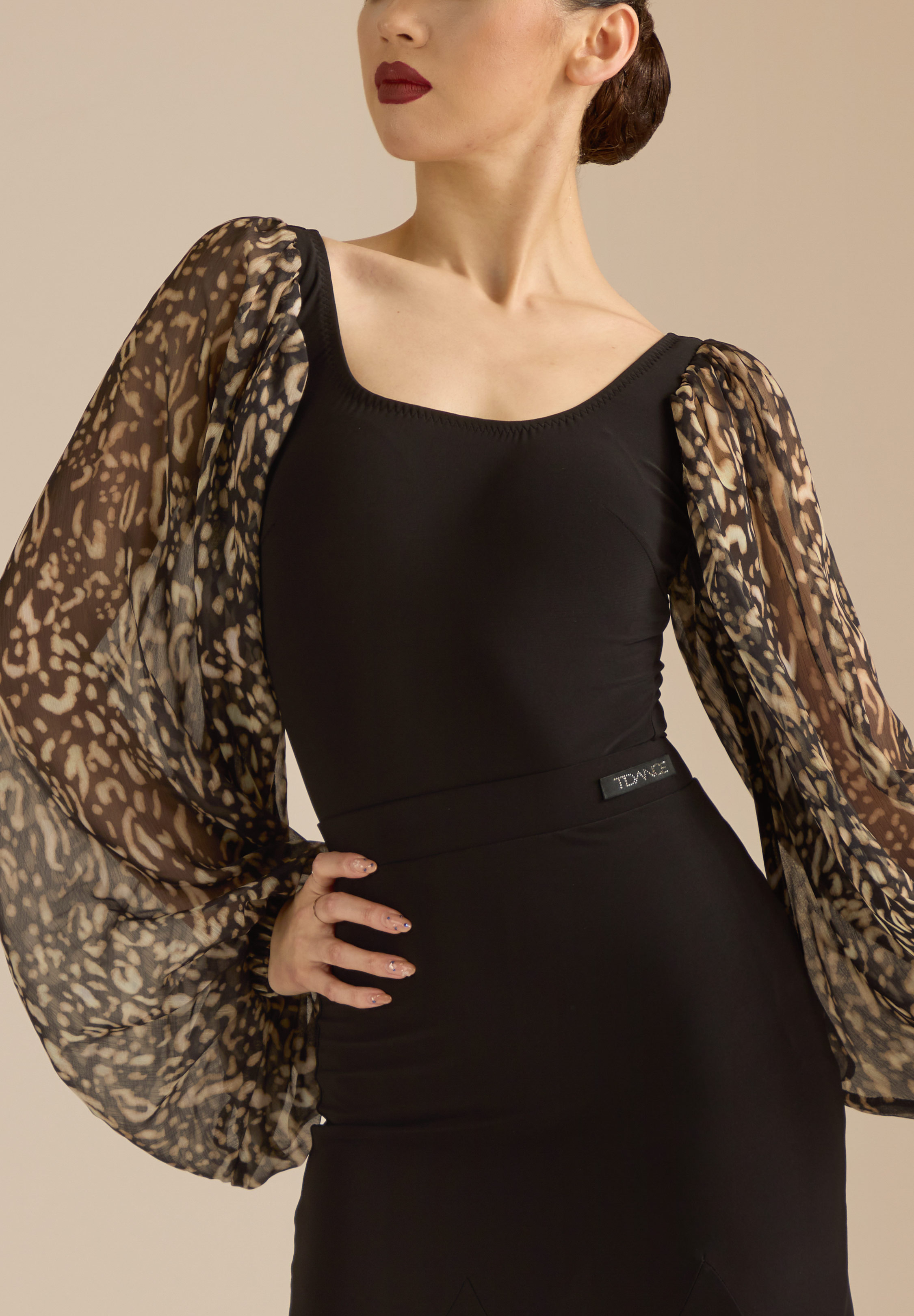TDANCE Polka Muse Ballroom Body JM-0326-Black/Animal