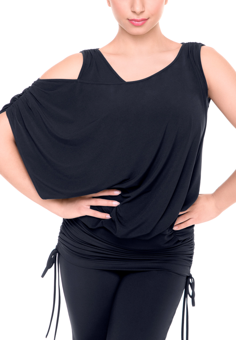 PopconAtelier Asymmetric Latin Top WLT077-Black