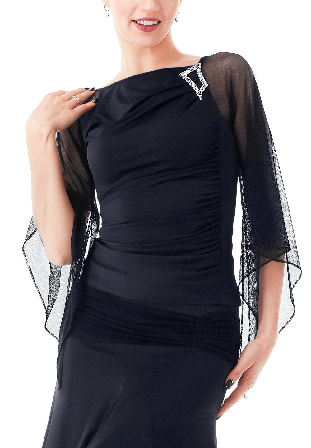PopconAtelier Top with Bell Sleeves WMT108-Black