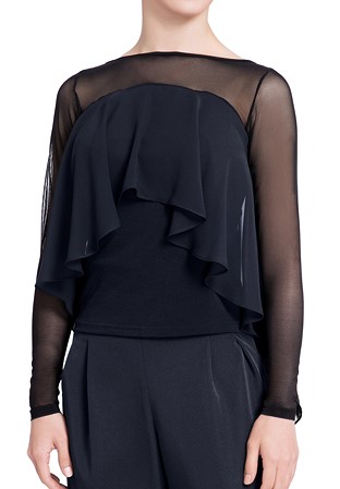 PopconAtelier Long Sleeve Tailed Top WT007-Black