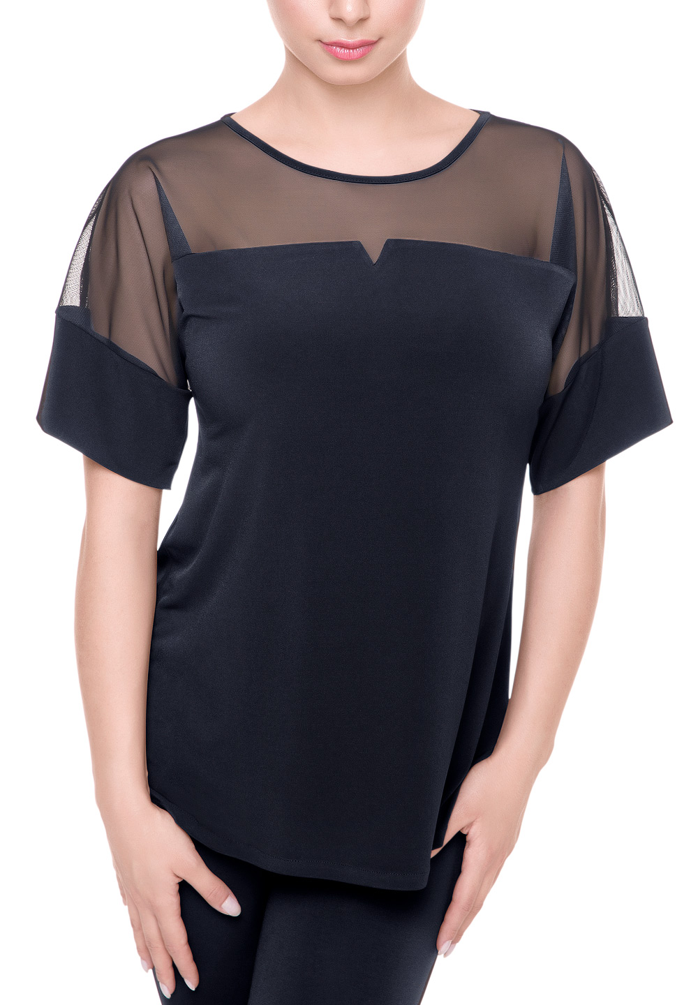 PopconAtelier Loose Boxy Latin Dance Top WLT080D-Black