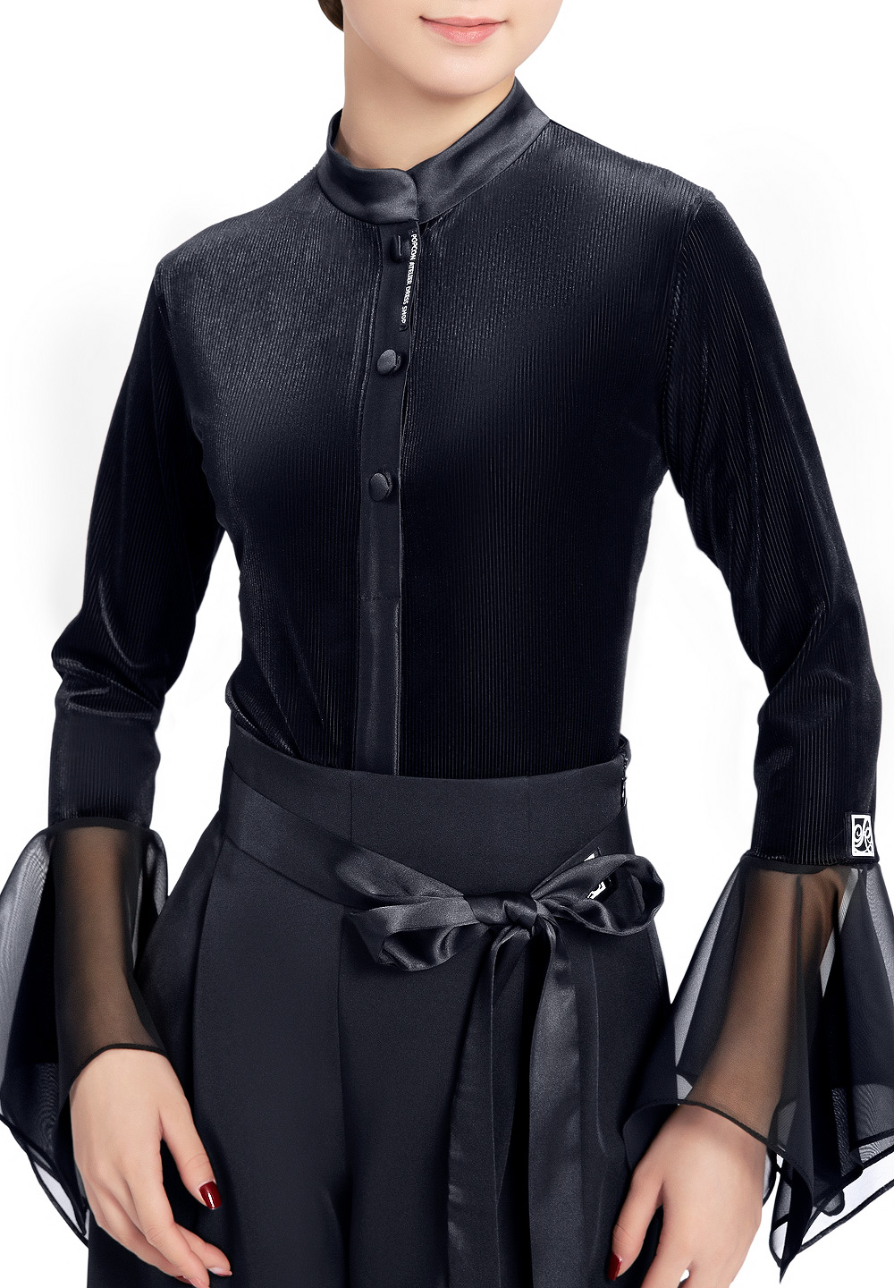 PopconAtelier Bell Sleeve Dance Body 018-Black