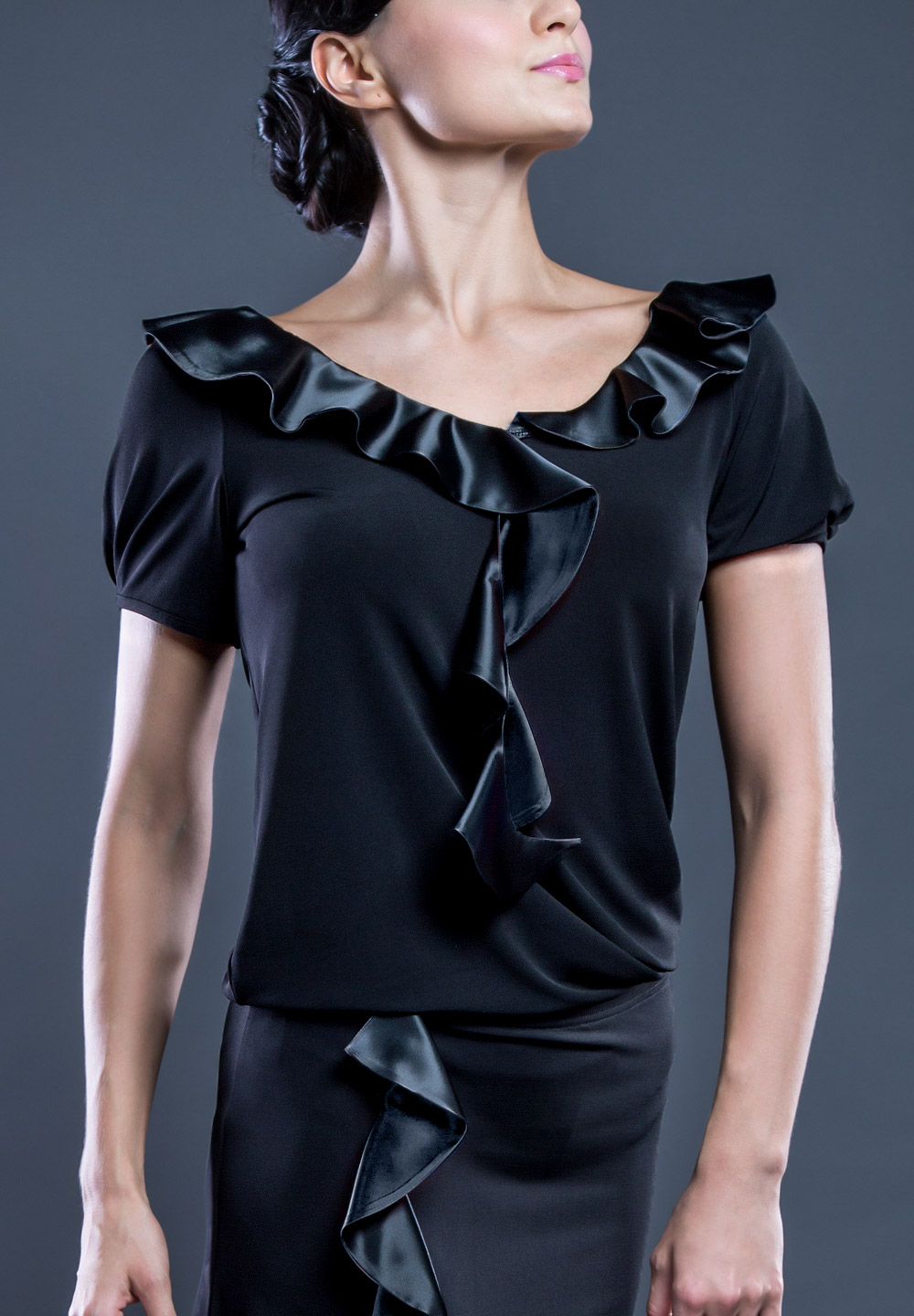 Santoria Bimala Top T5138-Black/Black