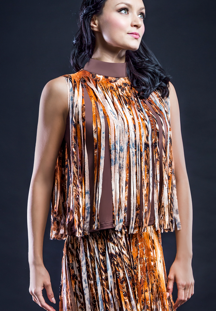 Santoria Zinnia Top T8002-Leopard Brown