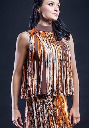 Santoria Zinnia Top T8002-Leopard Brown
