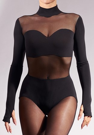 Sasuel Practice Leotard Elwira-Black Crepe