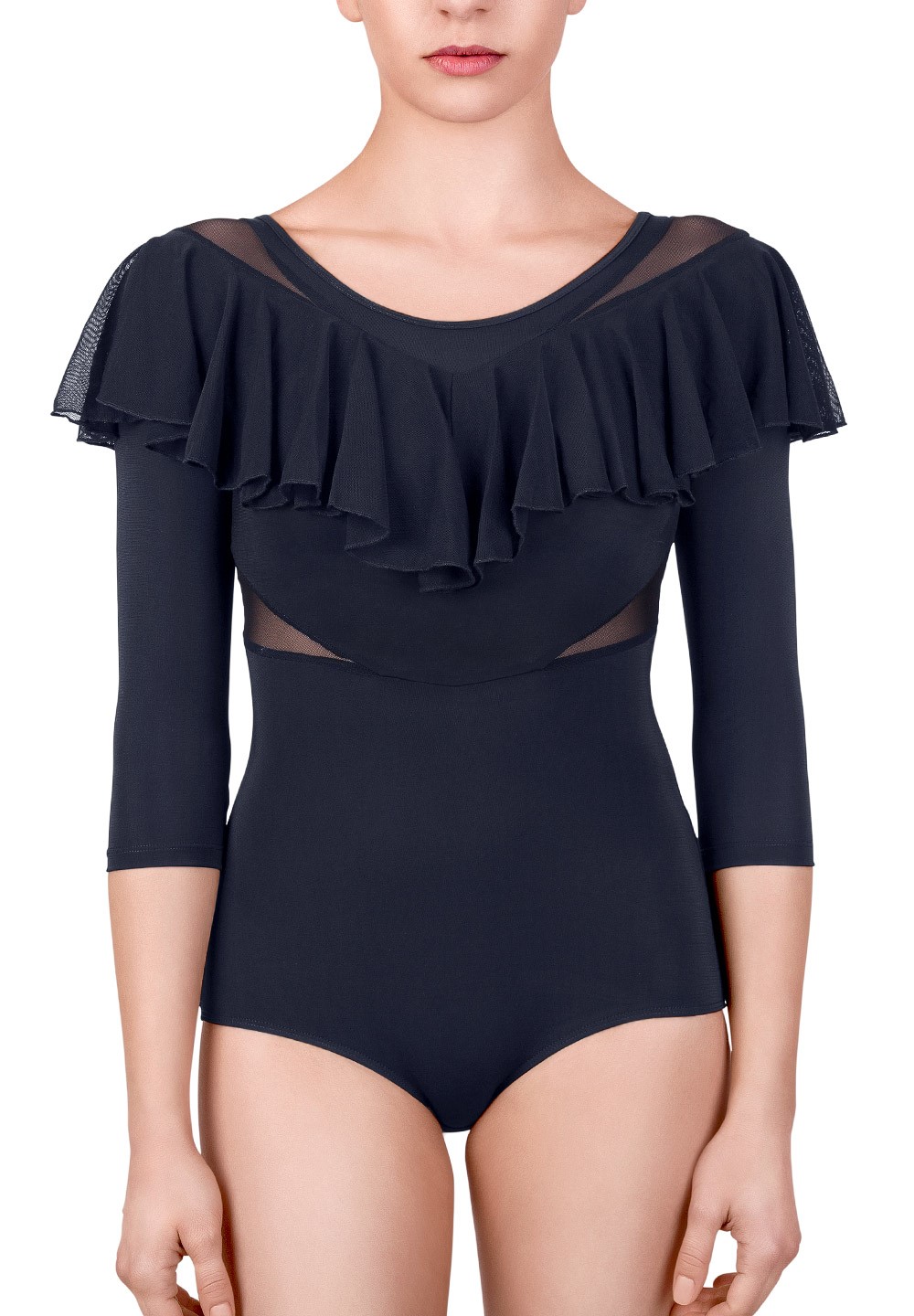 New Slash Neck Ruffled Bodysuit New Slash Neck Ruffled Bodysuit