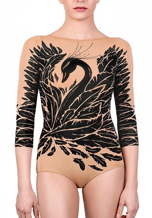 Sensu Black Swan Dance Body-Nude/Black