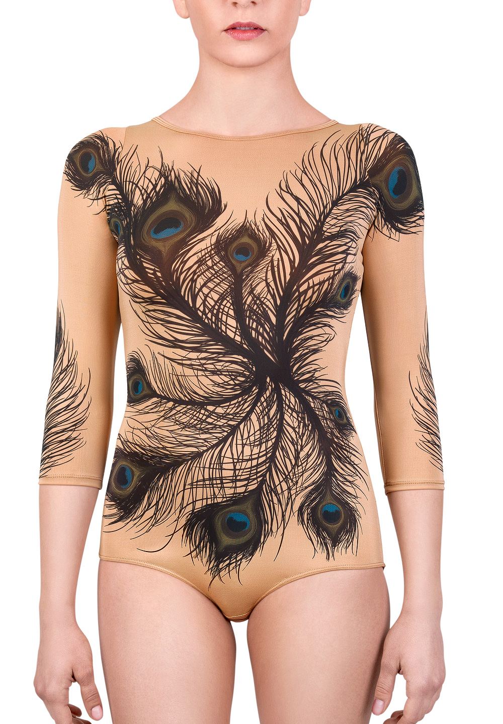 Sensu Peacock Dance Body-Nude/Black