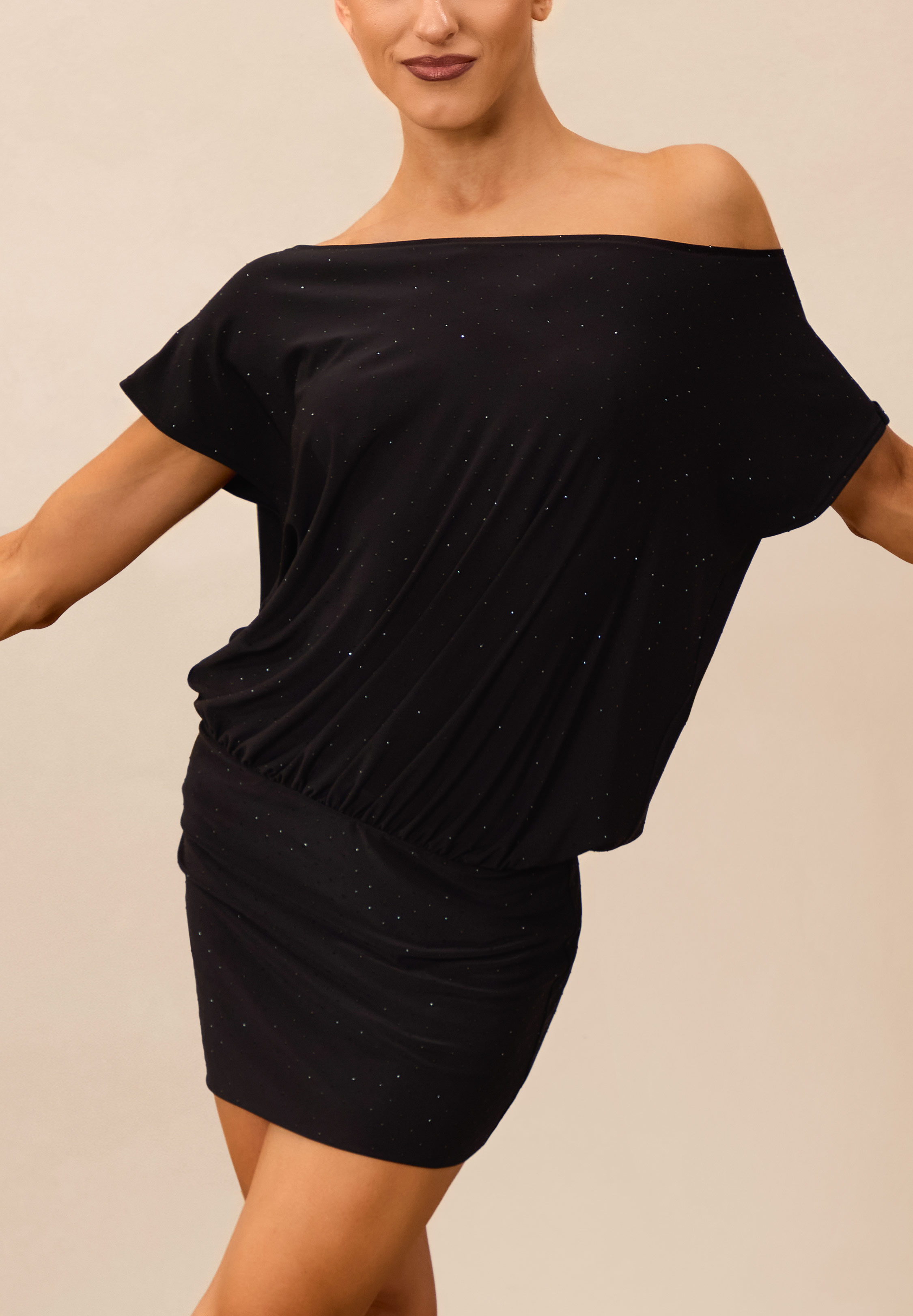 TDANCE Stardust Batwing Dance Top GL-0346-Black
