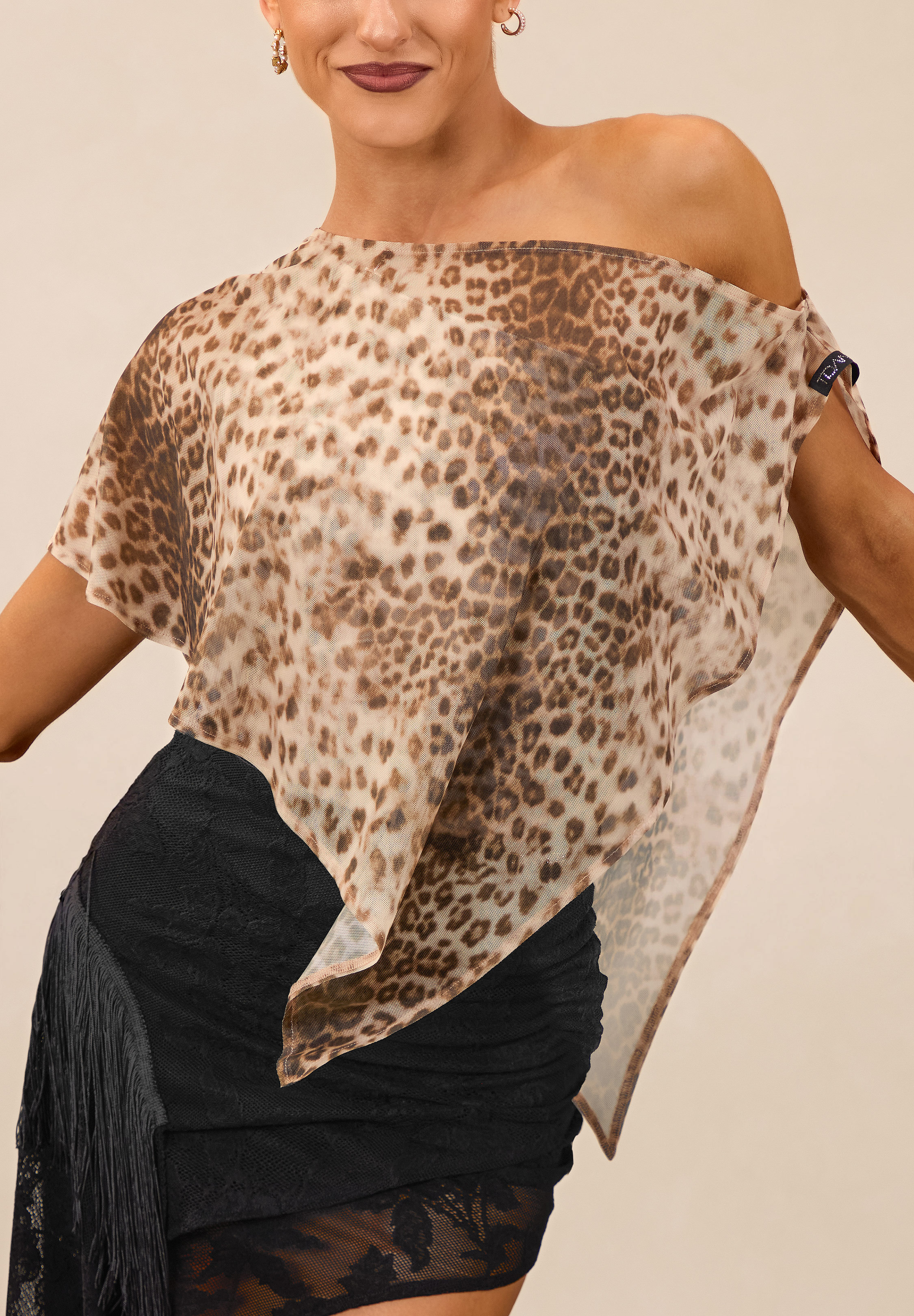 TDANCE Safari Poncho Body GL-0339-Leopard Print