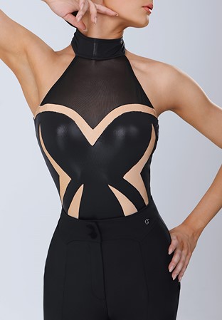 TID Flutter Mesh Practice Top B032-Black