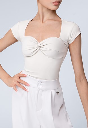TID Ruched Grace Practice Top B035-Cream
