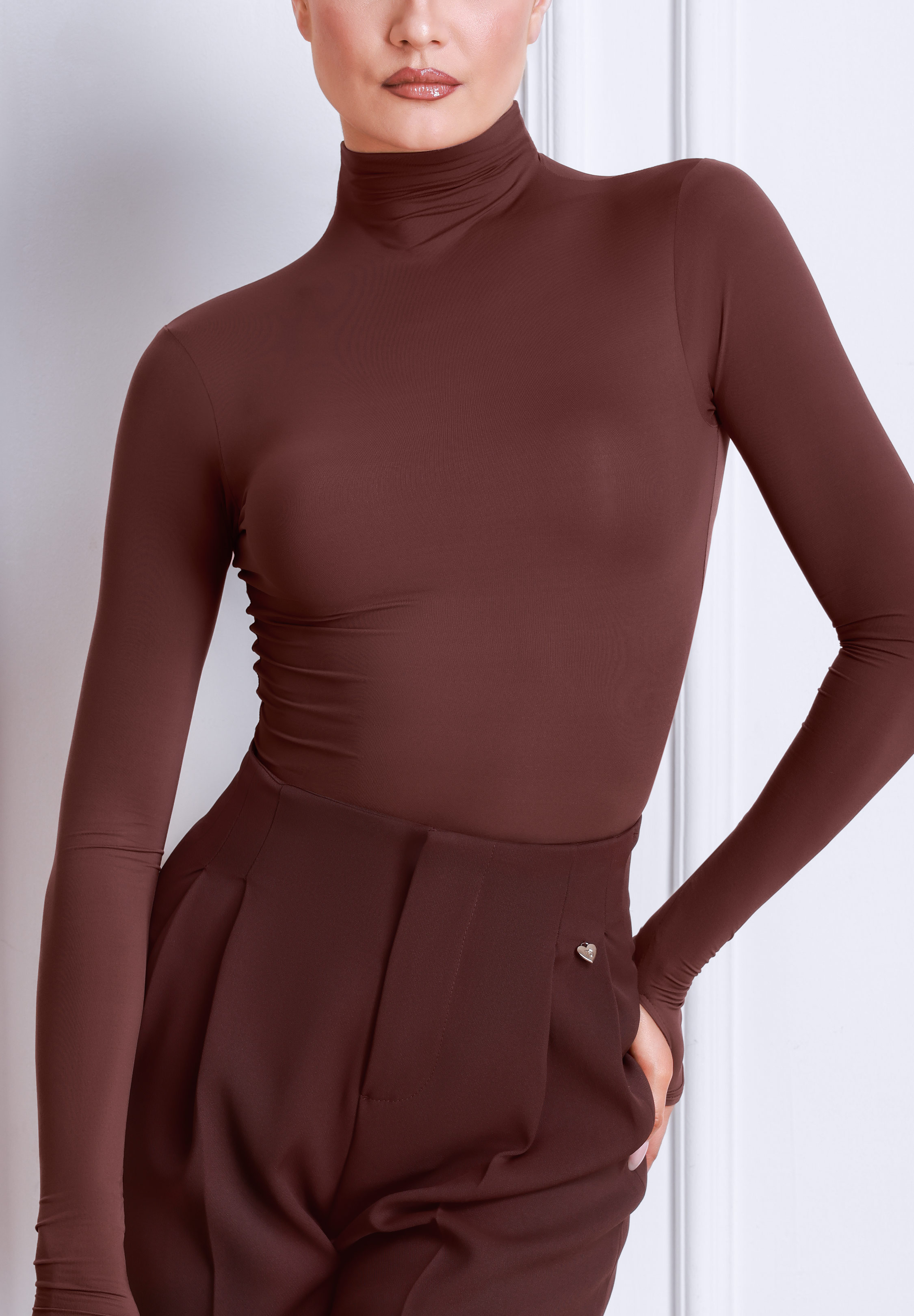 TID Midnight Motion Dance Top B065-Brown