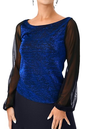 Taka Boatneck Puff Sleeve Top LP-BL34-Blue