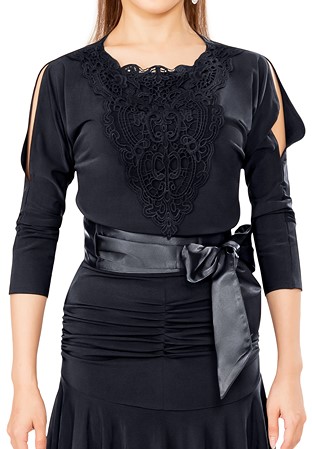Taka Breezy Slashed Sleeve Blouse KRMU1908-BL13-Black