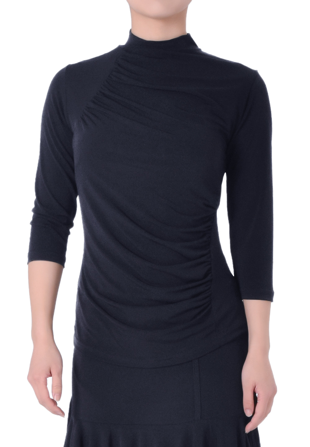 Taka High Collar Practice Top KR1812NA-BL218-Black