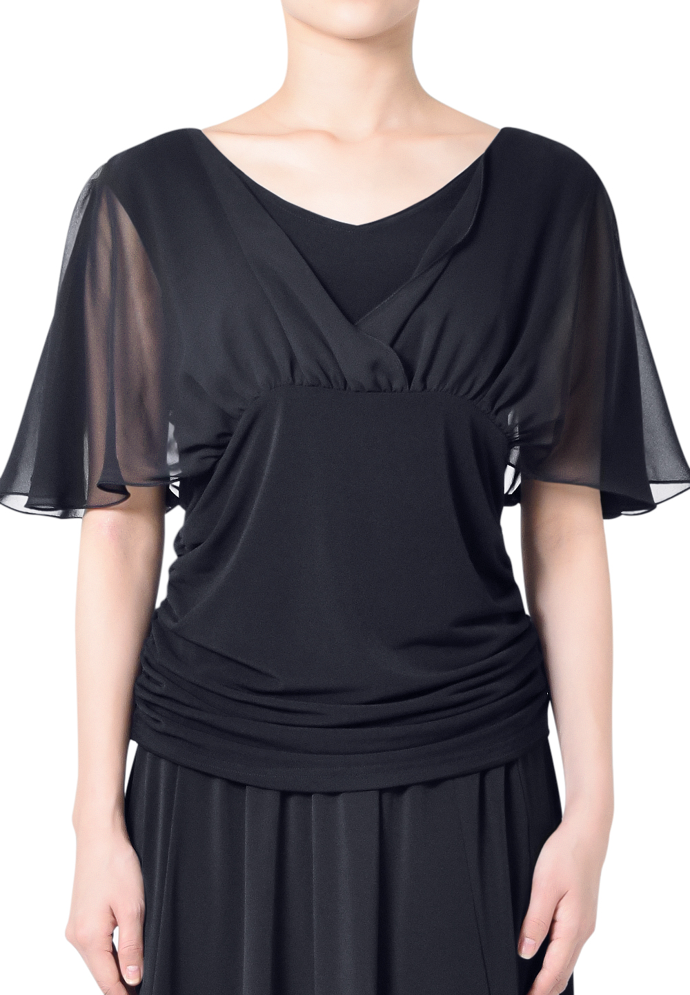 Taka Mesh Cape Practice Top KR1909NA-BL289-Black