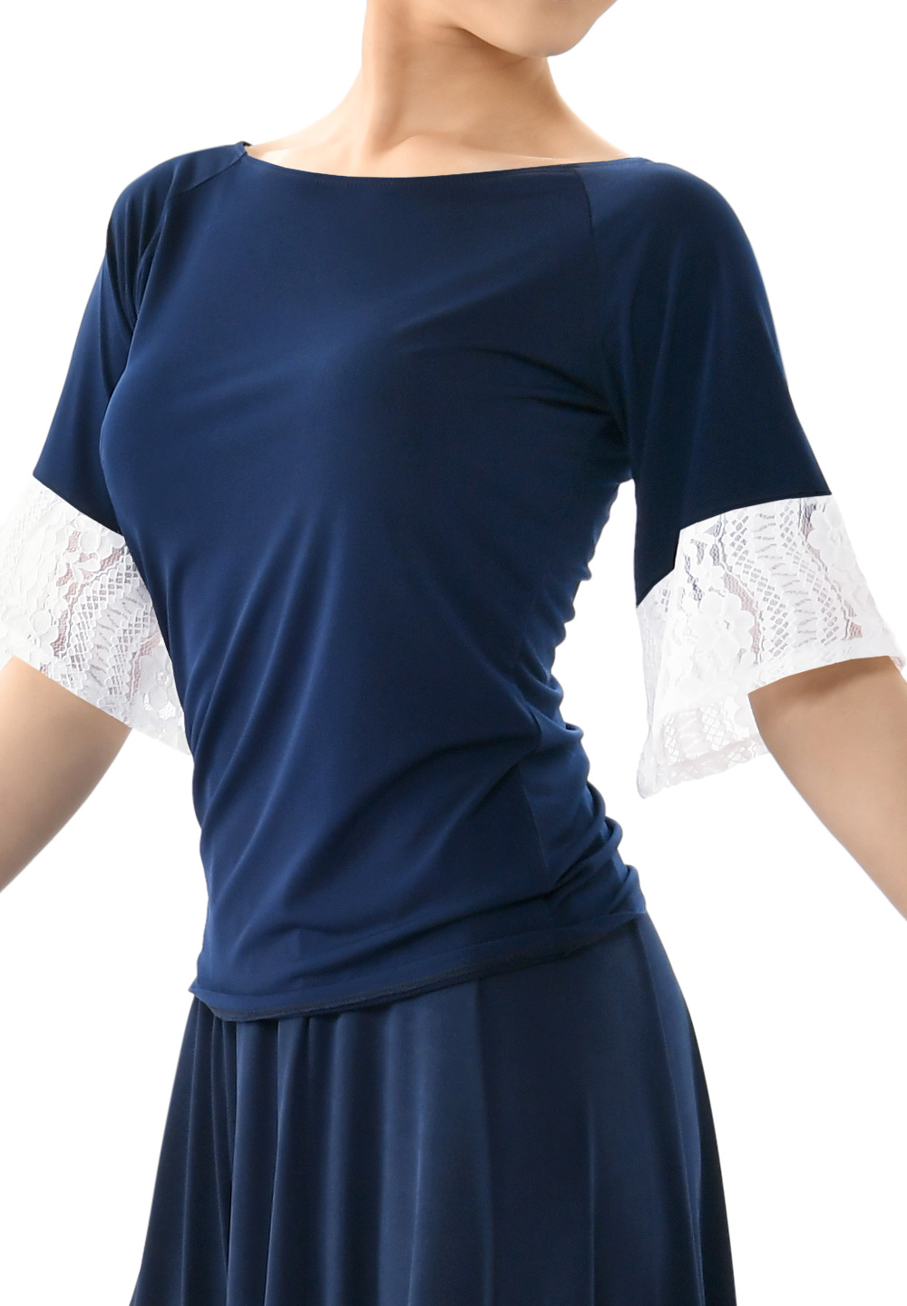 Taka Trumpet Sleeve Practice Top LP-BL38-Navy/White