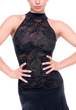 Tasha by Popcon Halter Neck Lace Latin Top TWLT003-Skin