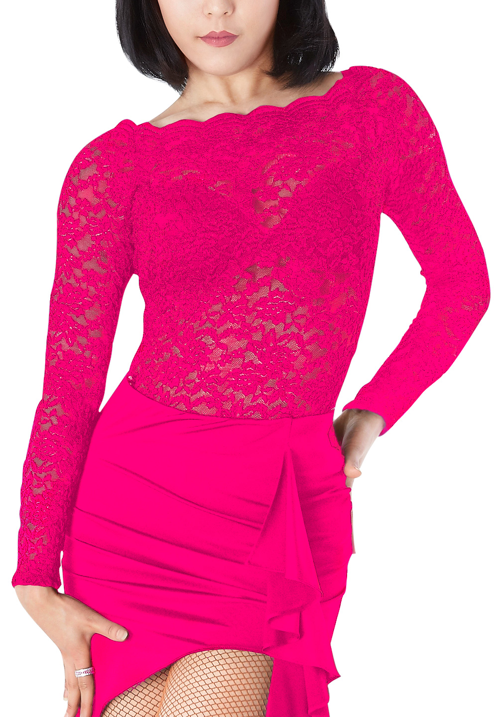 Tasha by Popcon Lace Top TWMT002-Baby Pink