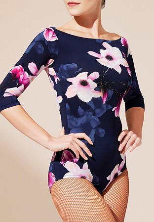 PopconAtelier Slash Neck Fitted Body 012-Navy/Pink