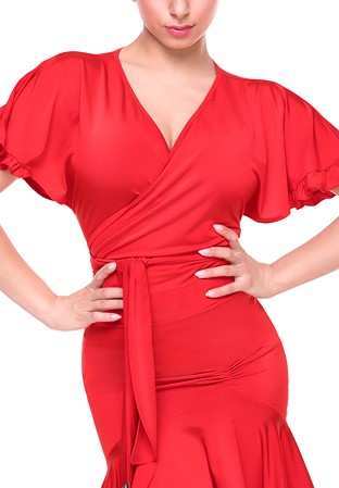 Tasha by Popcon Wrap Latin Top TWLT008-Red