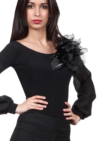Victoria Blitz Ballroom Body Shirt ST008-Black