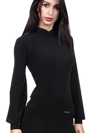 Victoria Blitz Ballroom Dance Body Shirt ST005-Black