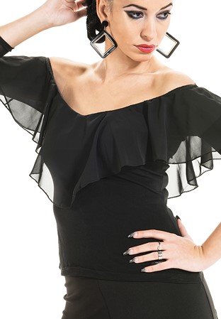 Victoria Blitz Dance Shirt ST026-Black