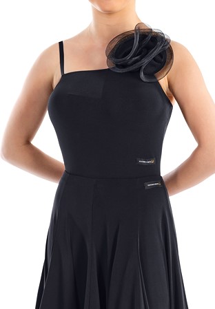 Victoria Blitz Lidia Flower Decoration Dance Top-Black