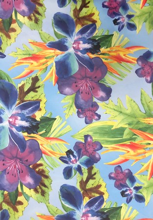 Chrisanne Clover Floral Infusion Print On Georgette