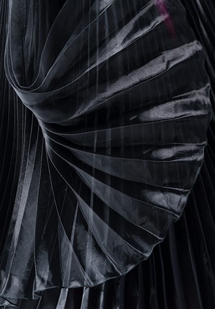 Chrisanne Clover Pleated Satin Georgette