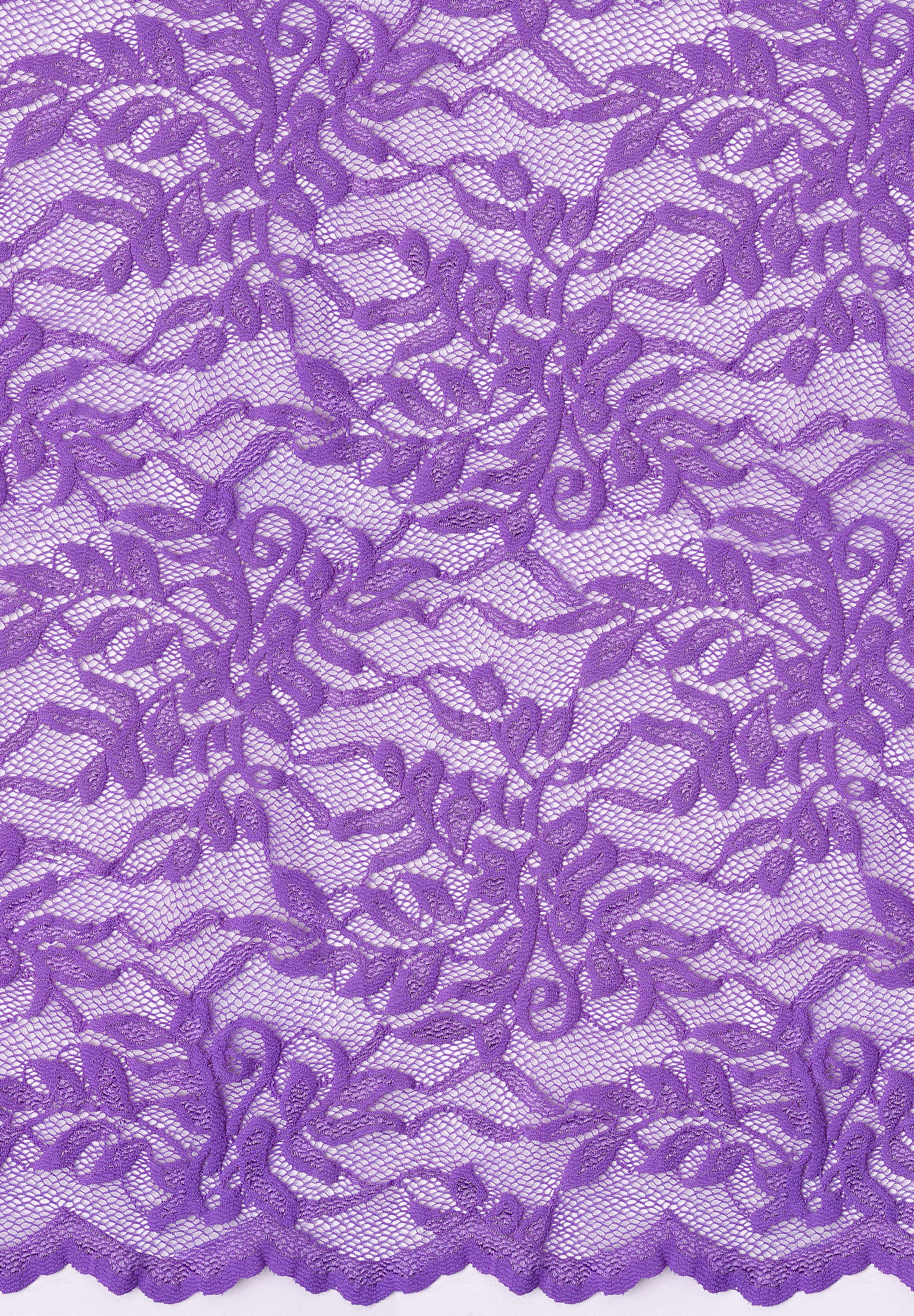 Purple stretch discount lace fabric