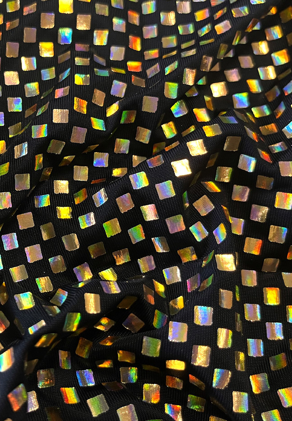 Chrisanne Clover Square Foil On Lightweight Lycra