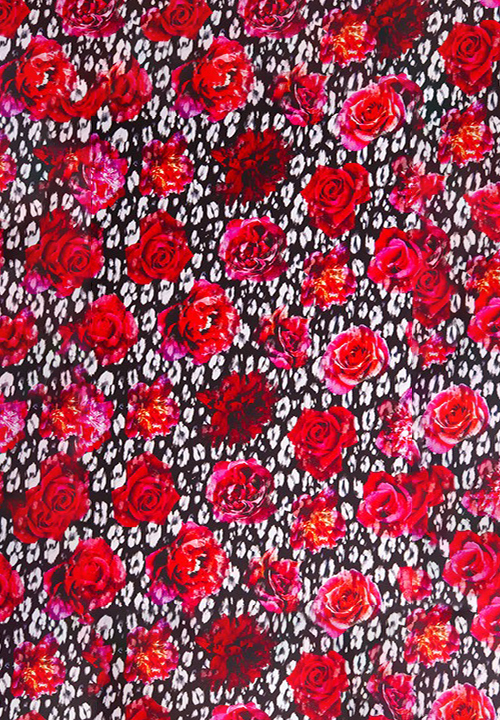 DSI Gypsy Rose Print on Stretch Satin 1243