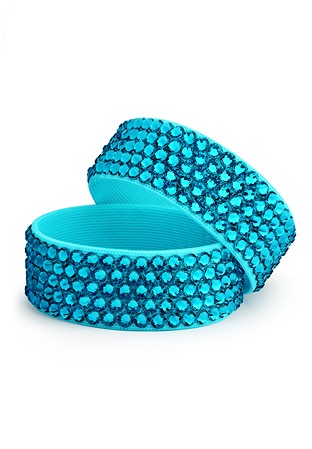 BeSparkled Blue Zircon 5 Row Crystallized Bracelet (Single)-Blue Zircon