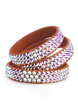 BeSparkled Crystal AB 3 Row Rhinestone Bracelet (Single)-Crystal AB