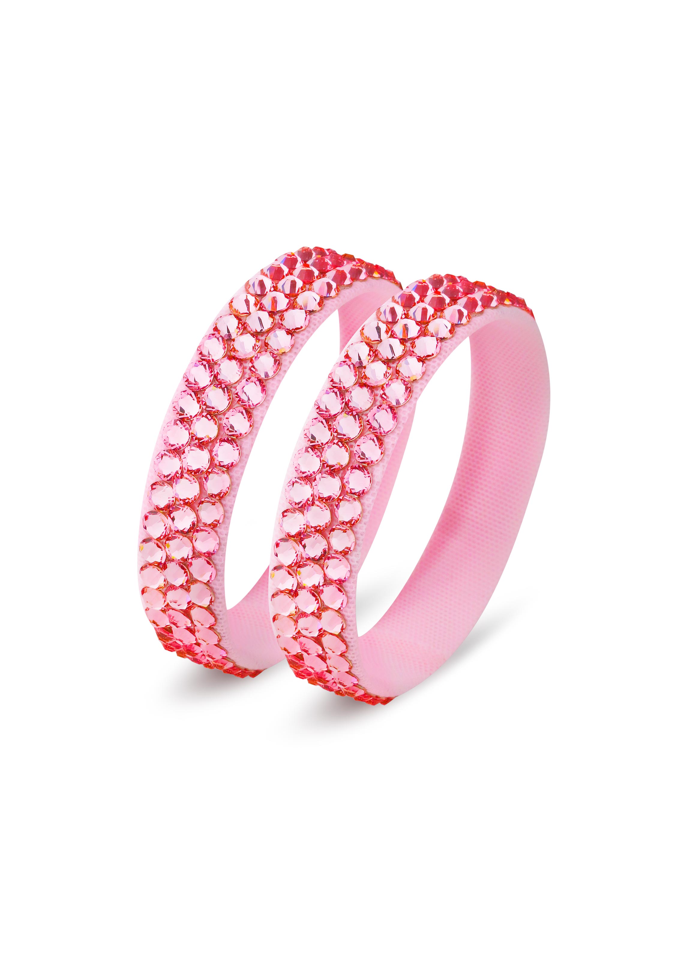 BeSparkled Light Rose 3 Row Rhinestone Bracelet (Single) | Rhinestone ...