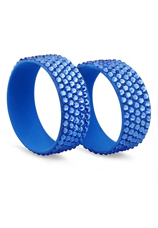 BeSparkled Sapphire 5 Row Crystallized Bracelet (Single)-Sapphire