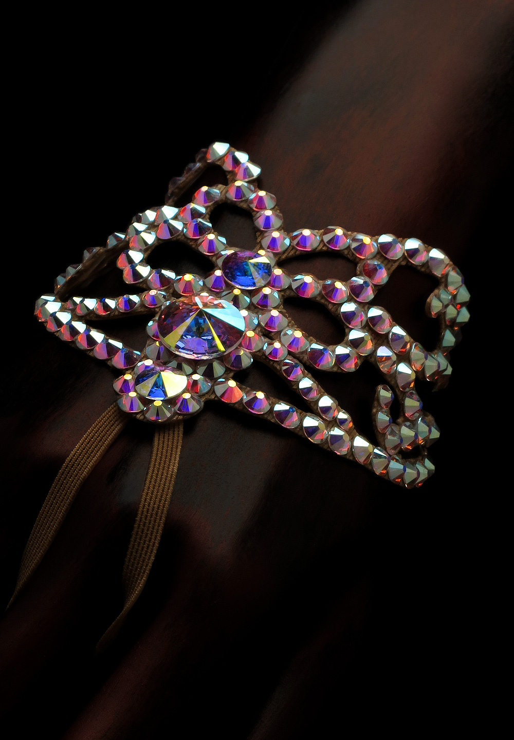 Bettina Rhinestone Hand Harness HH-101 -Crystal AB