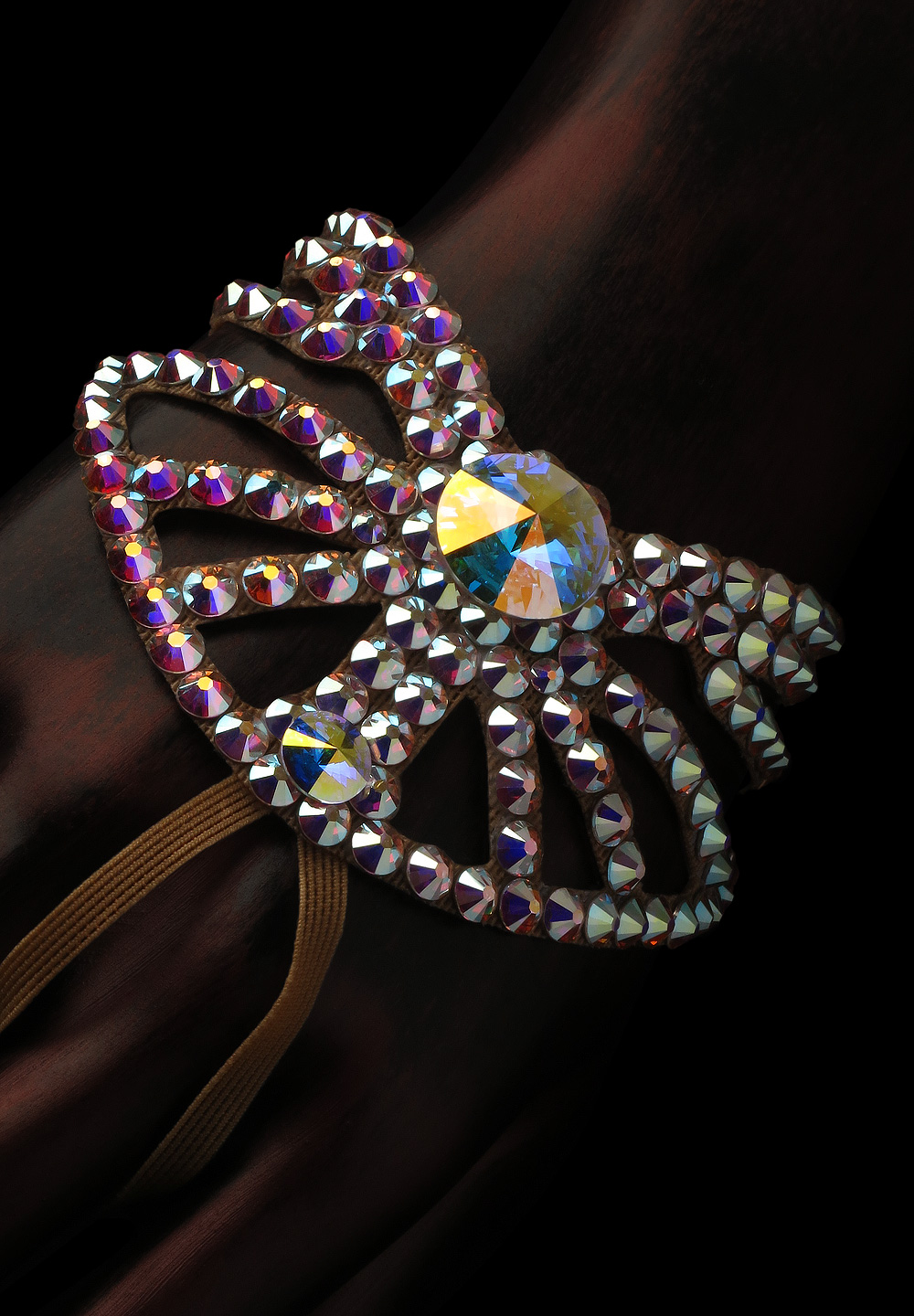 Bettina Rhinestone Hand Harness HH-102 -Crystal AB