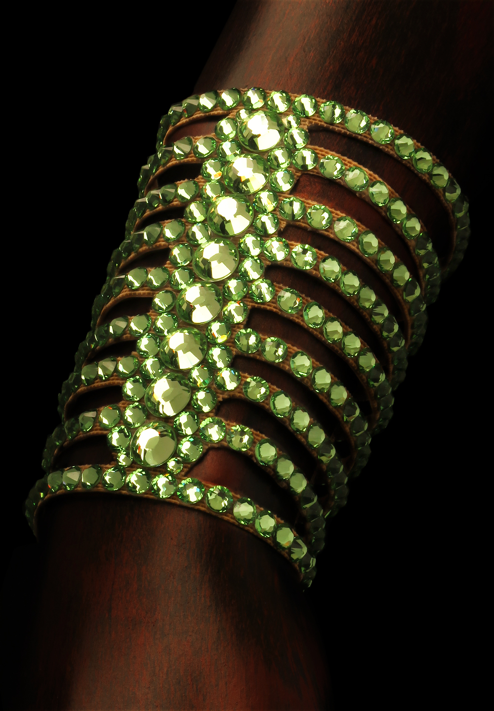 Bettina Rhinestone Bracelet BC-204 Peridot-Peridot