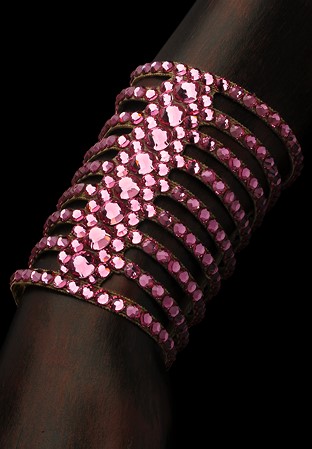 Bettina Rhinestone Bracelet BC-204 Rose-Rose