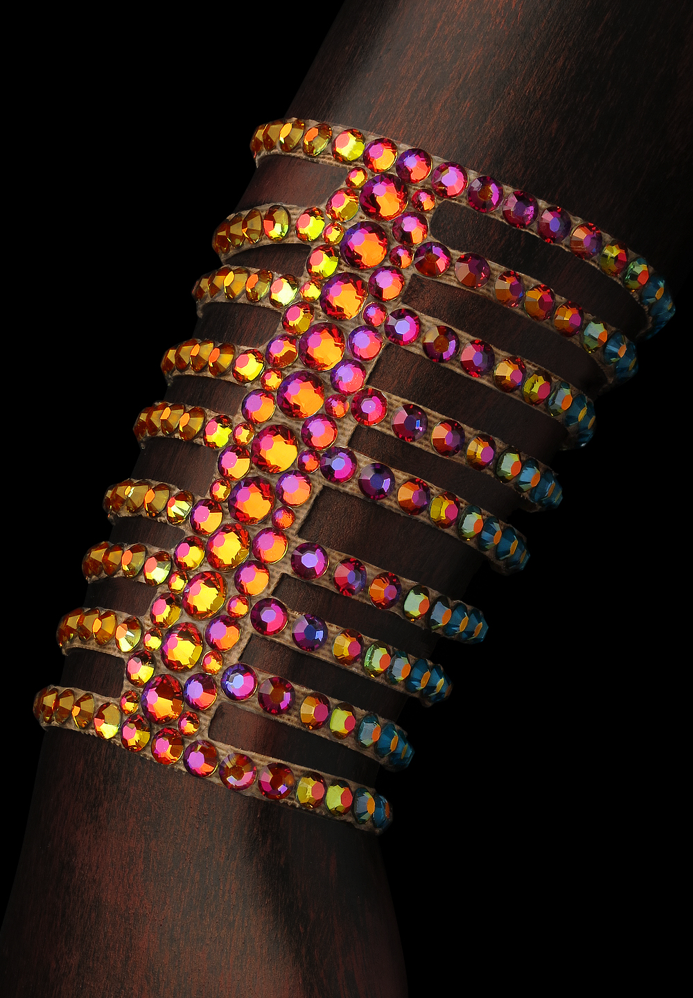 Bettina Rhinestone Bracelet BC-204 Volcano-Volcano