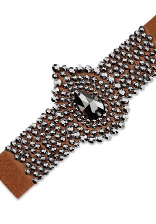 Bettina Rhinestone Bracelet BC-306-1-Jet Hematite